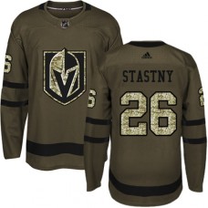 Men Adidas Vegas Golden Knights #26 Paul Stastny Authentic Green Salute to Service NHL Jersey