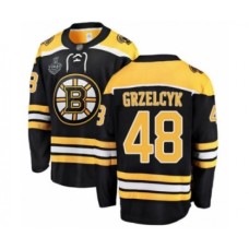 Men Boston Bruins #48 Matt Grzelcyk Authentic Black Home Fanatics Branded Breakaway 2019 Stanley Cup Final Bound Hockey Jersey