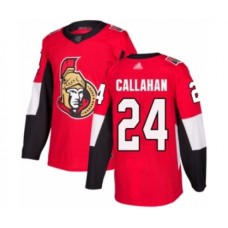 Men Ottawa Senators #24 Ryan Callahan Authentic Red Home Hockey Stitched Jersey