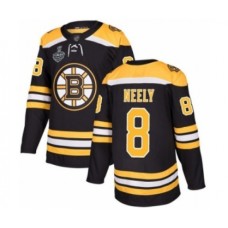 Men Boston Bruins #8 Cam Neely Authentic Black Home 2019 Stanley Cup Final Bound Hockey Jersey