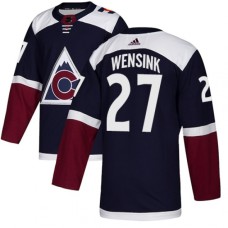 Men Adidas Colorado Avalanche #27 John Wensink Authentic Navy Blue Alternate NHL Jersey