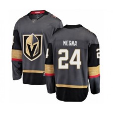 Men Vegas Golden Knights #24 Jaycob Megna Authentic Black Home Fanatics Branded Breakaway Hockey Stitched Jersey