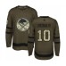 Men Buffalo Sabres #10 Henri Jokiharju Authentic Green Salute to Service Hockey Stitched Jersey