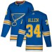 Men Adidas St. Louis Blues #34 Jake Allen Blue Alternate Authentic Stitched NHL Jersey