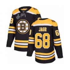 Men Boston Bruins #68 Jaromir Jagr Authentic Black Home 2019 Stanley Cup Final Bound Hockey Jersey