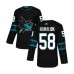 Men San Jose Sharks #58 Dillon Hamaliuk Authentic Black Alternate Hockey Stitched Jersey