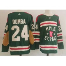 Men Minnesota Wild #24 Matt Dumba Green 2022 Winter Classic Adidas Stitched NHL Jersey