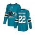 Men San Jose Sharks #22 Jonny Brodzinski Authentic Teal Green Home Hockey Stitched Jersey