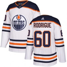 Men Adidas Edmonton Oilers #60 Olivier Rodrigue Authentic White Away NHL Jersey