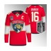 Men Florida Panthers #16 Aleksander Barkov Red 2023 Stanley Cup Final Stitched Jersey