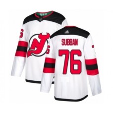 Men New Stitched Jersey Devils #76 P. K. Subban Authentic White Away Hockey Stitched Jersey