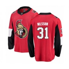 Men Ottawa Senators #31 Anders Nilsson Fanatics Branded Red Home Breakaway Hockey Stitched Jersey