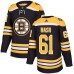 Men Adidas Boston Bruins #61 Rick Nash Authentic Black Home NHL Jersey