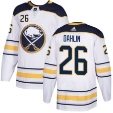 Men Adidas Buffalo Sabres #26 Rasmus Dahlin Authentic White Away NHL Jersey