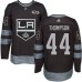 Men Adidas Los Angeles Kings #44 Nate Thompson Authentic Black 1917-2017 100th Anniversary NHL Jersey