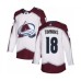 Men Adidas Colorado Avalanche #18 Conor Timmins Authentic White Away NHL Jersey