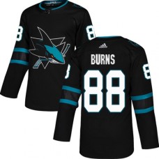 Men Adidas San Jose Sharks #88 Brent Burns Premier Black Alternate NHL Jersey