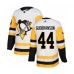 Men Pittsburgh Penguins #44 Erik Gudbranson Authentic White Away Hockey Stitched Jersey