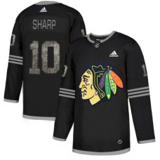 Men Adidas Chicago Blackhawks #10 Patrick Sharp Black Authentic Classic Stitched NHL Jersey