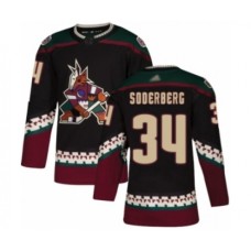 Men Arizona Coyotes #34 Carl Soderberg Authentic Black Alternate Hockey Stitched Jersey