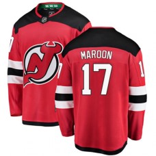 Men New Jersey Devils #17 Patrick Maroon Fanatics Branded Red Home Breakaway NHL Jersey