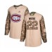 Men Montreal Canadiens #22 Dale Weise Authentic Camo Veterans Day Practice Hockey Stitched Jersey