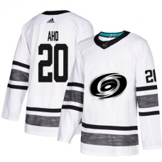 Men Adidas Carolina Hurricanes #20 Sebastian Aho White 2019 All-Star Game Parley Authentic Stitched NHL Jersey