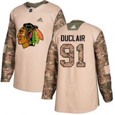 Men Adidas Chicago Blackhawks #91 Anthony Duclair Authentic Camo Veterans Day Practice NHL Jersey