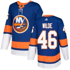 Men Adidas New York Islanders #46 Bode Wilde Premier Royal Blue Home NHL Jersey