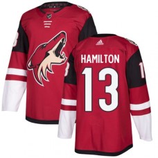 Men Adidas Arizona Coyotes #13 Freddie Hamilton Authentic Burgundy Red Home NHL Jersey