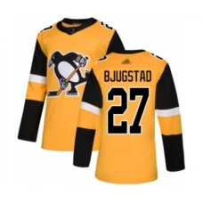 Men Pittsburgh Penguins #27 Nick Bjugstad Authentic Gold Alternate Hockey Stitched Jersey