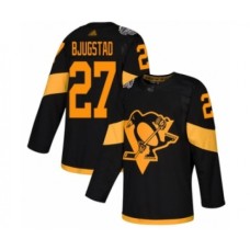 Men Pittsburgh Penguins #27 Nick Bjugstad Authentic Black 2019 Stadium Series Hockey Stitched Jersey