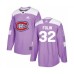 Men Montreal Canadiens #32 Christian Folin Authentic Purple Fights Cancer Practice Hockey Stitched Jersey