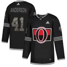 Men Adidas Ottawa Senators #41 Craig Anderson Black_1 Authentic Classic Stitched NHL Jersey