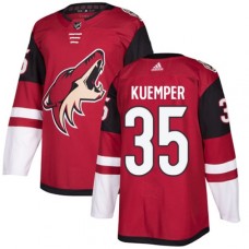 Men Adidas Arizona Coyotes #35 Darcy Kuemper Authentic Burgundy Red Home NHL Jersey