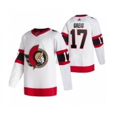 Men Ottawa Senators #17 Zack MacEwen White Stitched Jersey