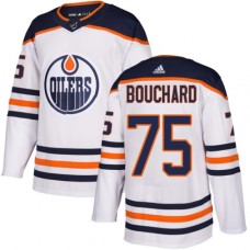 Men Adidas Edmonton Oilers #75 Evan Bouchard Authentic White Away NHL Jersey