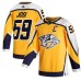 Men Nashville Predators #59 Roman Josi adidas Yellow 2020-21 Reverse Retro Authentic Player Stitched Jersey