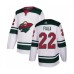 Men Minnesota Wild #22 Kevin Fiala Authentic White Away Hockey Stitched Jersey