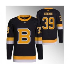 Men Boston Bruins #39 Morgan Geekie Black Home Breakaway Stitched Jersey