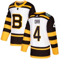 Men Adidas Boston Bruins #4 Bobby Orr Authentic White 2019 Winter Classic NHL Jersey