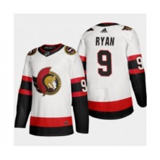 Men Ottawa Senators #9 Bobby Ryan White 2020-21 Authentic Player Away Stitched Hockey Jersey