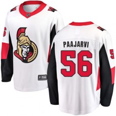 Men Ottawa Senators #56 Magnus Paajarvi Fanatics Branded White Away Breakaway NHL Jersey