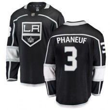 Men Los Angeles Kings #3 Dion Phaneuf Authentic Black Home Fanatics Branded Breakaway NHL Jersey