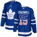 Men Adidas Toronto Maple Leafs #15 Adam Cracknell Authentic Royal Blue USA Flag Fashion NHL Jersey