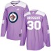 Men Adidas Winnipeg Jets #30 Laurent Brossoit Authentic Purple Fights Cancer Practice NHL Jersey