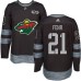 Men Adidas Minnesota Wild #21 Eric Fehr Authentic Black 1917-2017 100th Anniversary NHL Jersey