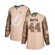 Men Tampa Bay Lightning #44 Jan Rutta Authentic Camo Veterans Day Practice Hockey Stitched Jersey