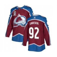 Men Colorado Avalanche #92 Gabriel Landeskog 2022 Stanley Cup Champions Patch Stitched Jersey