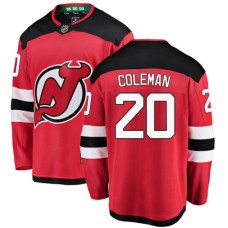 Men New Jersey Devils #20 Blake Coleman Fanatics Branded Red Home Breakaway NHL Jersey